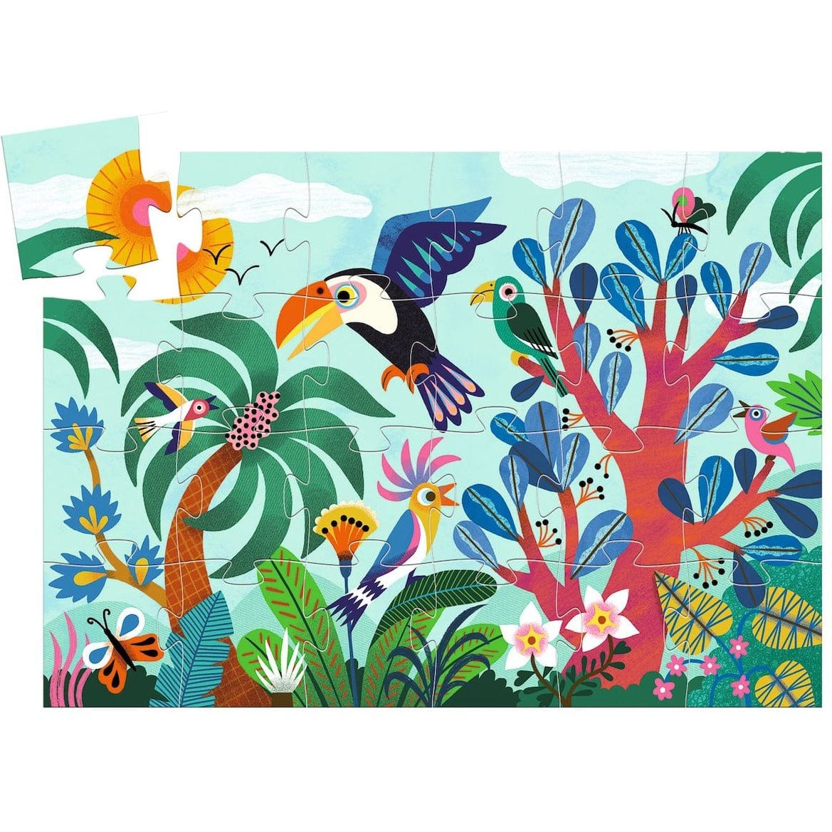 DJECO Puzzles y encajes Puzzle Coco el Tucán 24 Piezas DJ07283