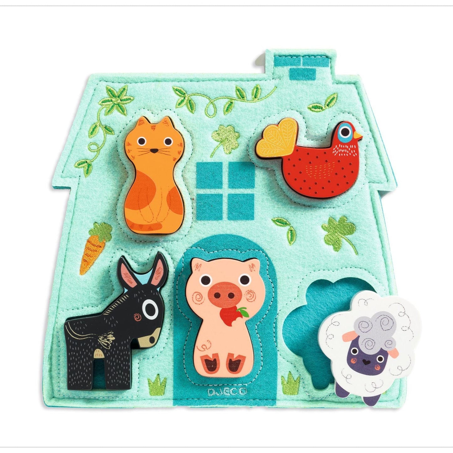 DJECO Puzzles y encajes Puzzle de encaje de madera Mouki