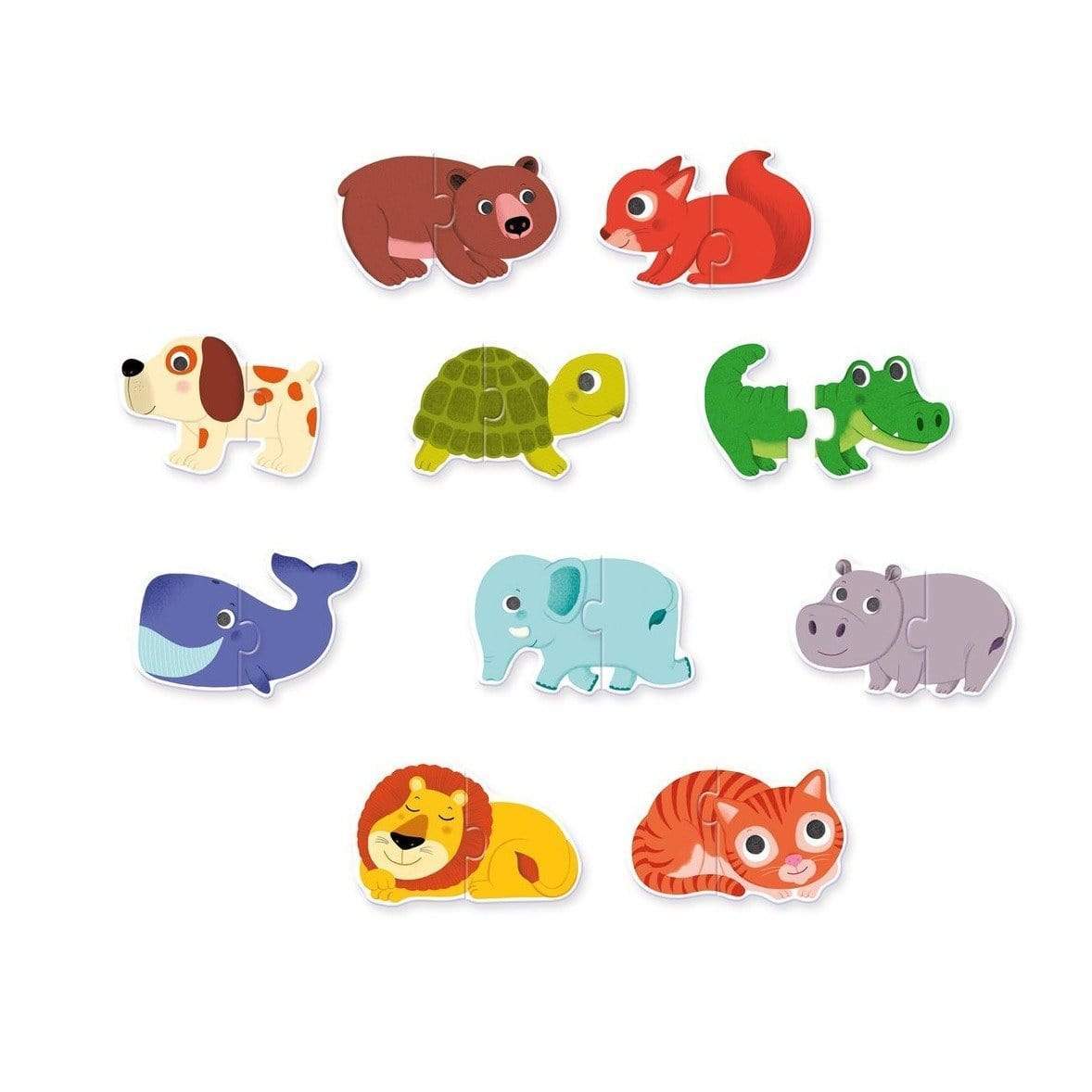 DJECO Puzzles y encajes Puzzle Duo Animals - Djeco DJ08147