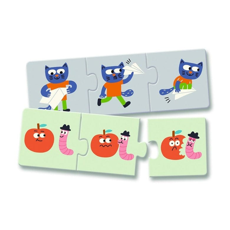 DJECO Puzzles y encajes Puzzle Duo-trio Stories DJ08117