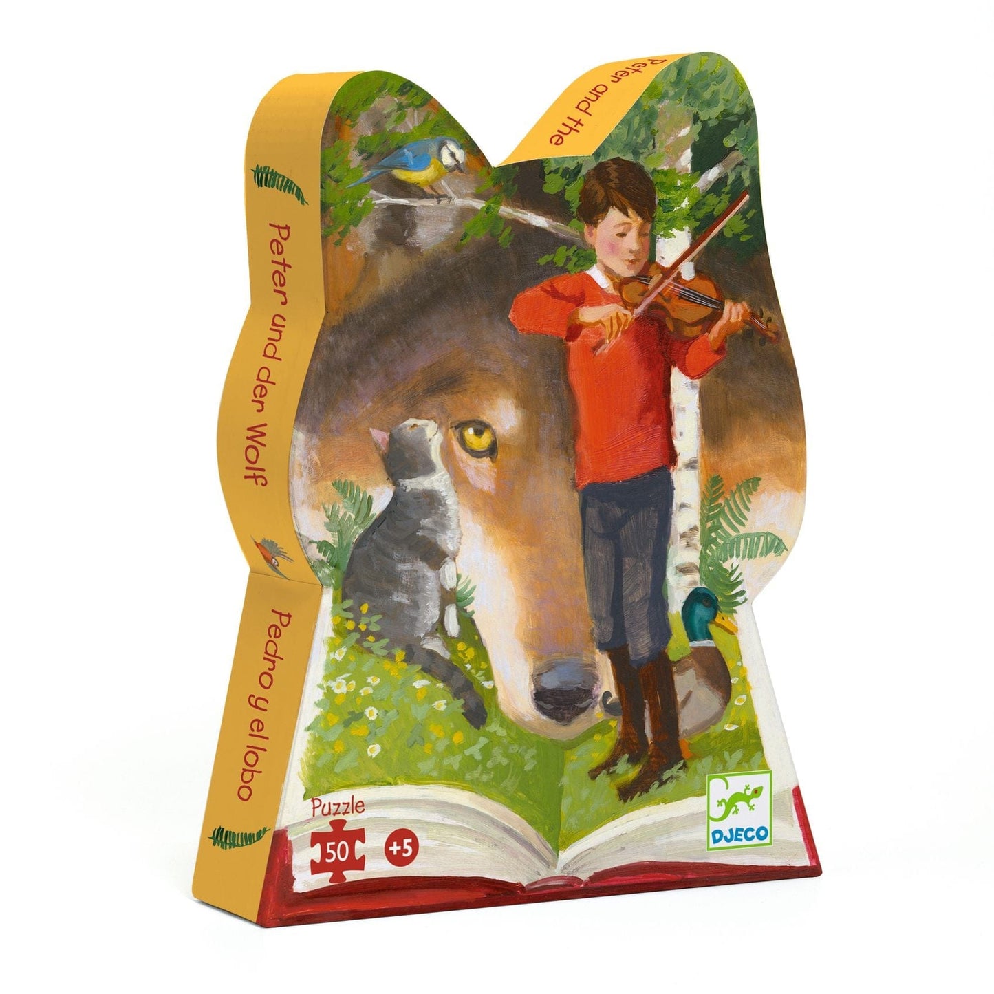 DJECO Puzzles y encajes Puzzle Pedrito y el lobo 50 piezas DJ07309