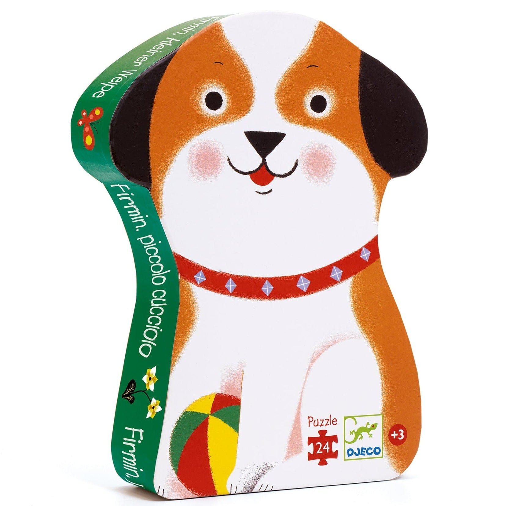 DJECO Puzzles y encajes Puzzle Silueta Firmin Little Puppy 24 piezas DJ07280