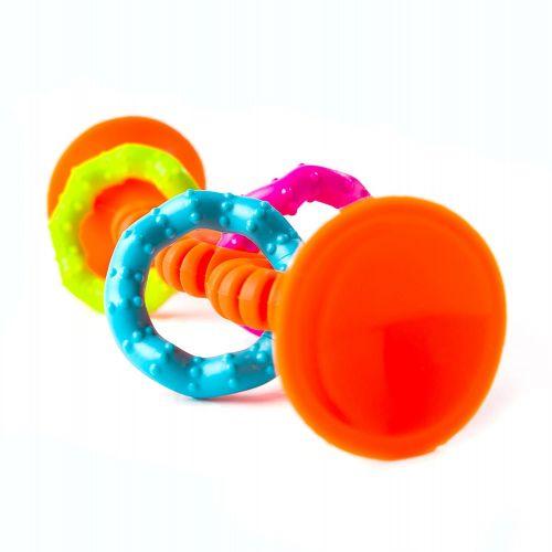 Fat brain toys Destreza y Habilidades +0 Juguete mordedor y sonajero pipSquigz loops naranjo FA165-1