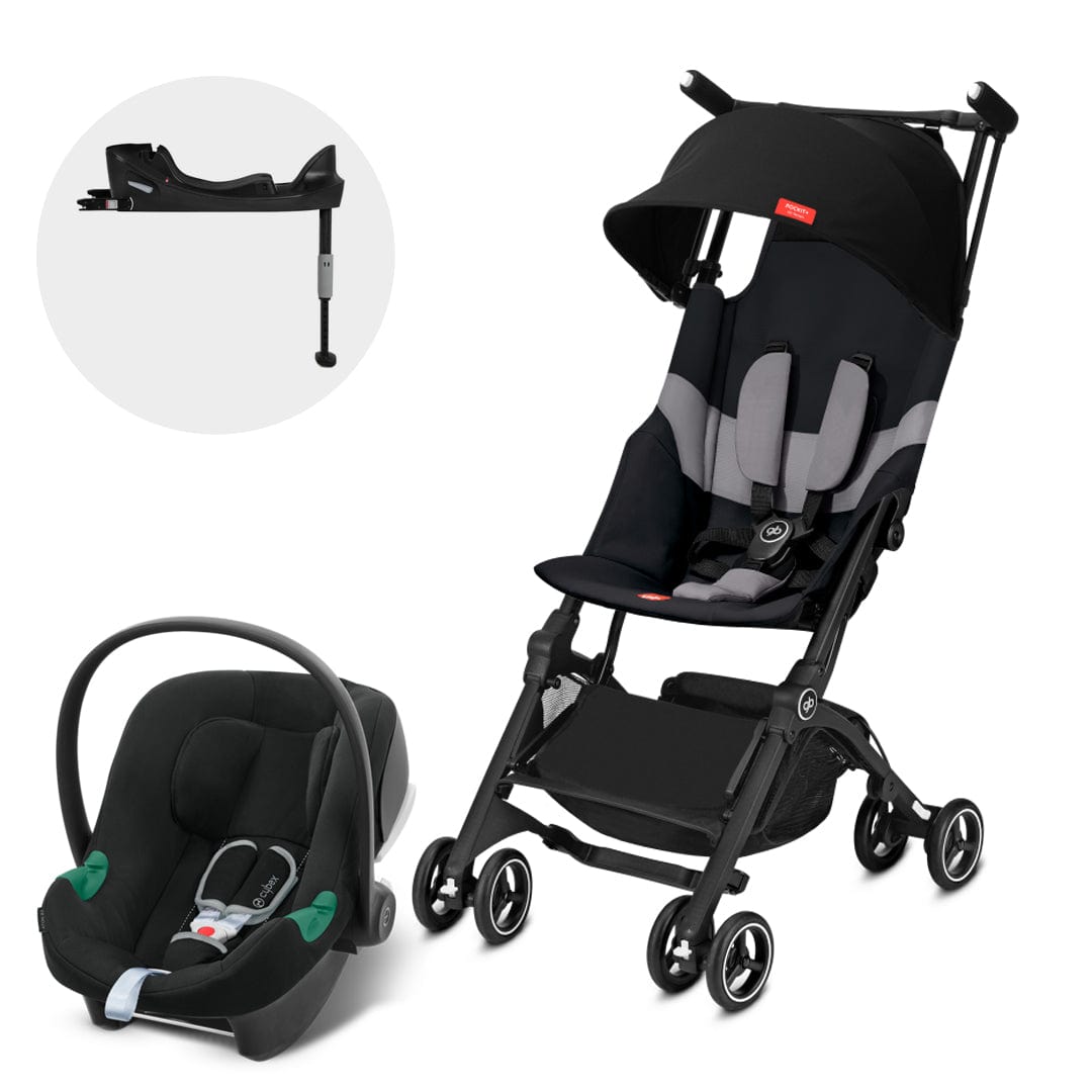 GB Coche Travel System Coche Pockit Plus AT V. Black + Silla Aton 5 + Base GB156723209831