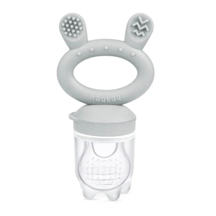 HAAKAA Alimentación Mordedor De Silicona Con Bolsa Gris bhk129-sg