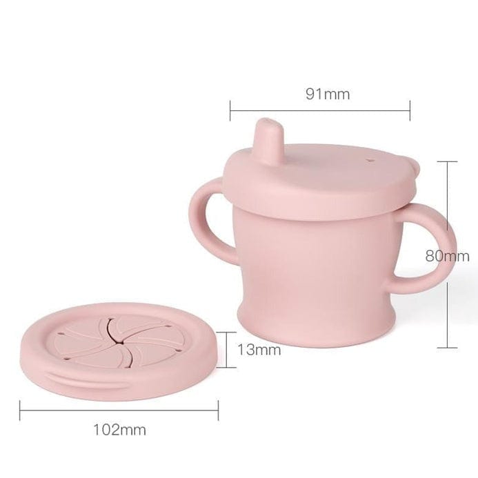HAAKAA Alimentación y Lactancia Taza De Silicona 3 en 1 - Blush BHK125-BH