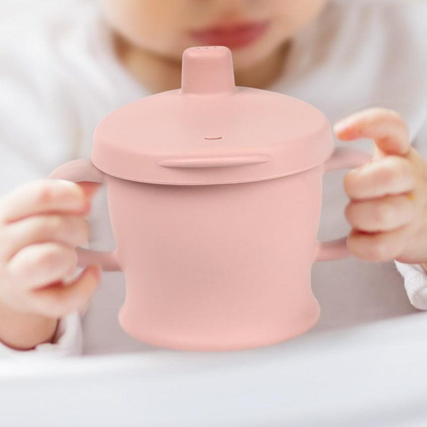 HAAKAA Alimentación y Lactancia Taza De Silicona 3 en 1 - Blush BHK125-BH