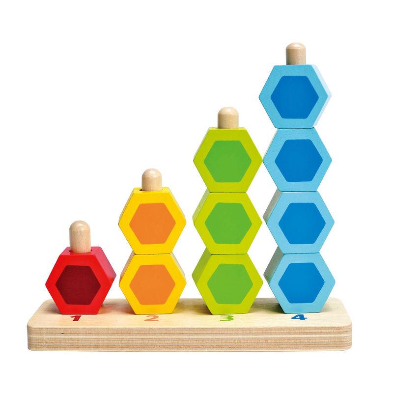 HAPE Puzzles y encajes +1 Torres Apilables Encaje Vertical Conteo E0504