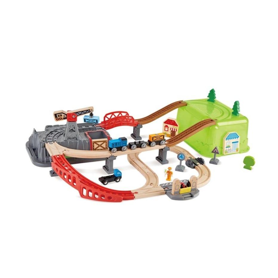 HAPE Transportes Juego de bloques de construcción de pista de tren E3764