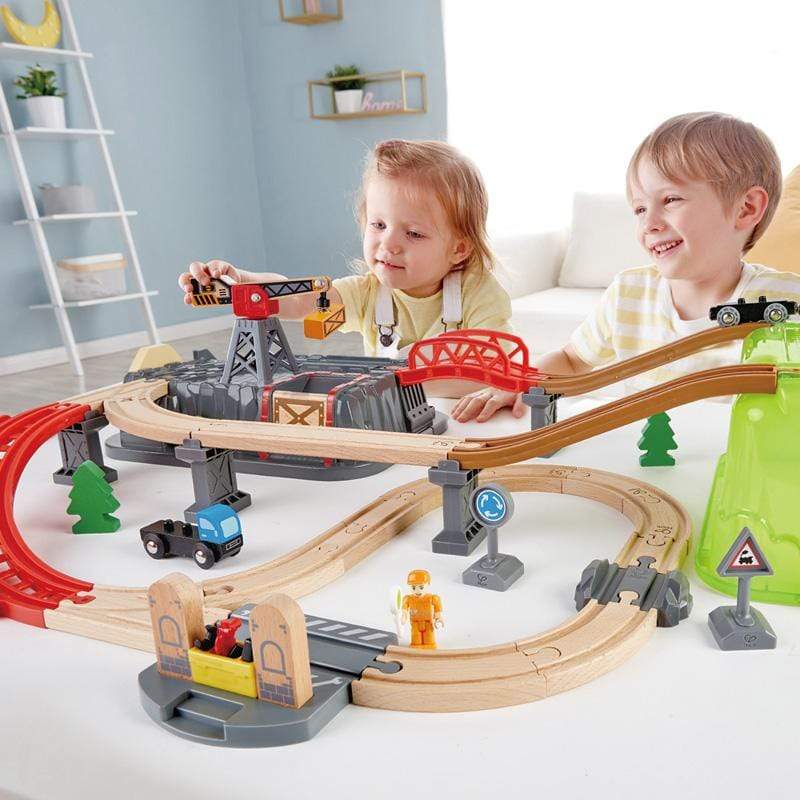 HAPE Transportes Juego de bloques de construcción de pista de tren E3764