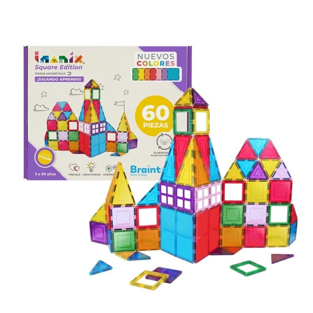 Imanix Juegos Magnéticos Set Imanix Square Edition 60 piezas IMA-60-SQUARE