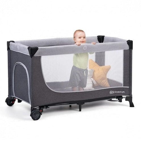 KINDERKRAFT cunas Cuna de Viaje LEODY Gris KCLEOD00GRY00AC