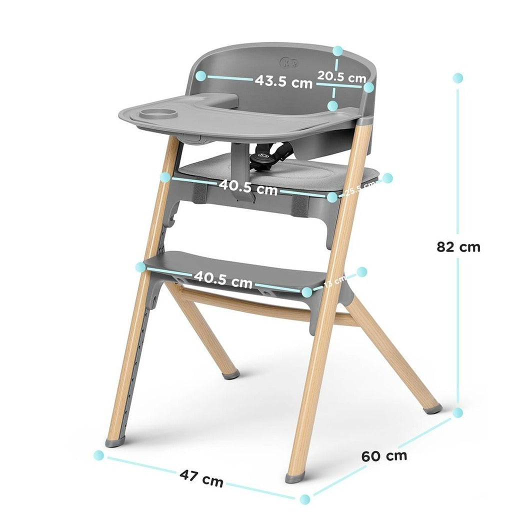 KINDERKRAFT Sillas de comer Silla De Comer Evolutiva IGEE Cloudy Grey KINDERKRAFT KHIGEEGRY