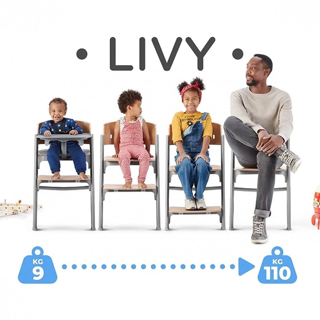 KINDERKRAFT Sillas de comer Silla de Comer Evolutiva LIVY WOOD KHLIVYWOD
