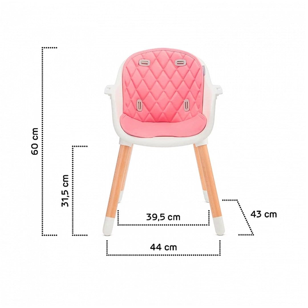KINDERKRAFT Sillas de comer Silla de Comer SIENNA Pink - Kinderkraft KKKSIENPNK
