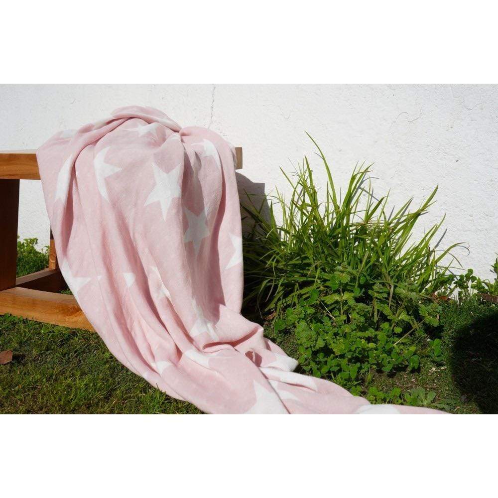 Kosleeping Accesorios bebé Swaddle Manta Bambú Rosada con Estrellas Blancas 1502306265100