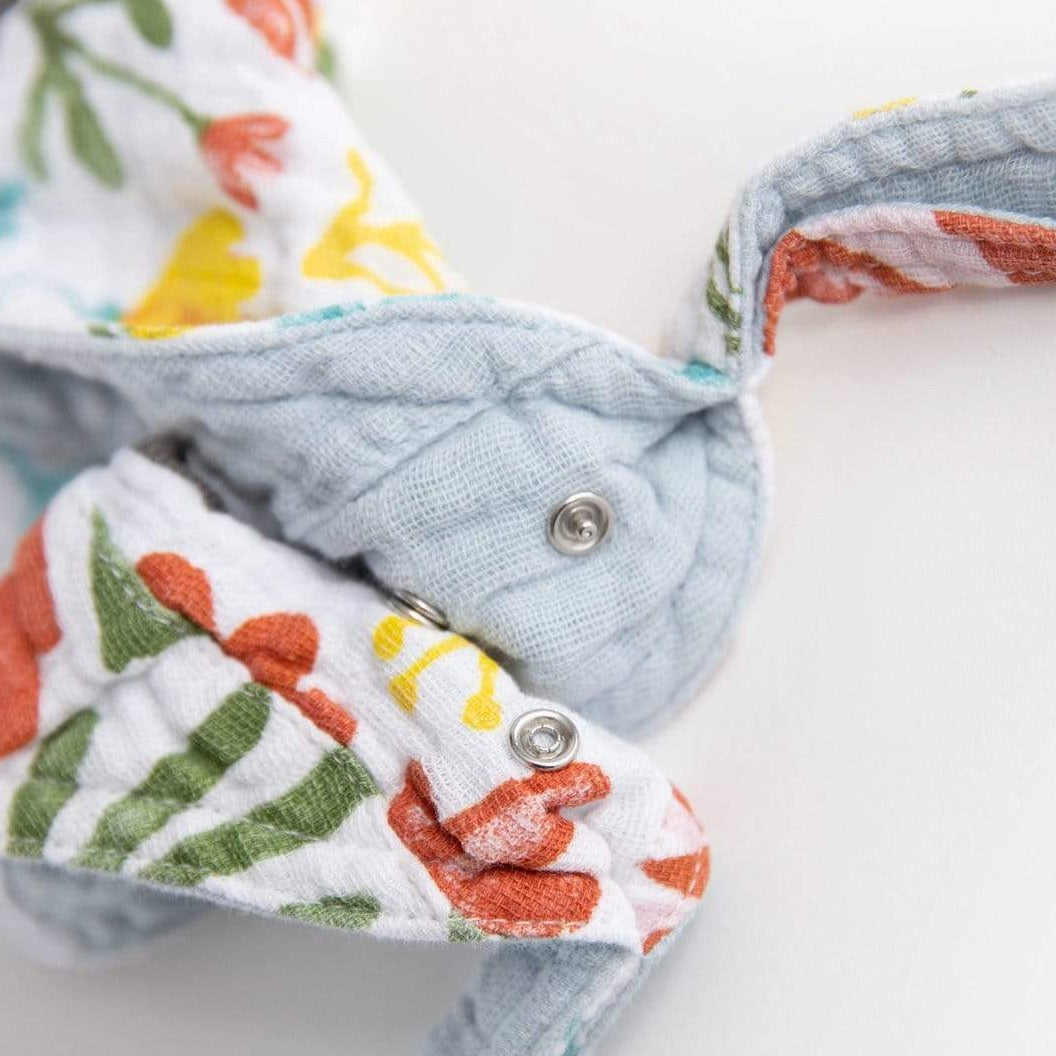 LITTLE UNICORN Accesorios bebé Babero reversible Bandana Muselina - Meadow