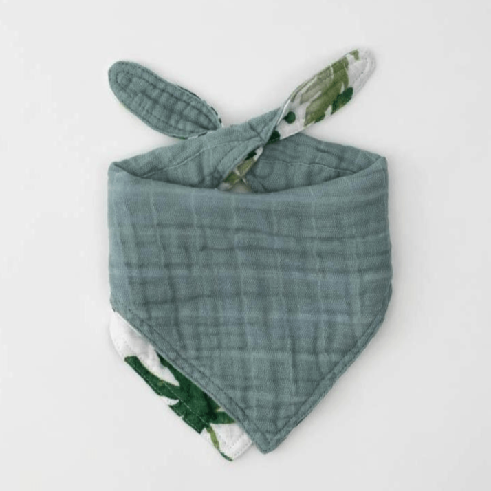 LITTLE UNICORN Accesorios bebé Babero reversible Bandana Muselina - Tropical Leaf UF0505