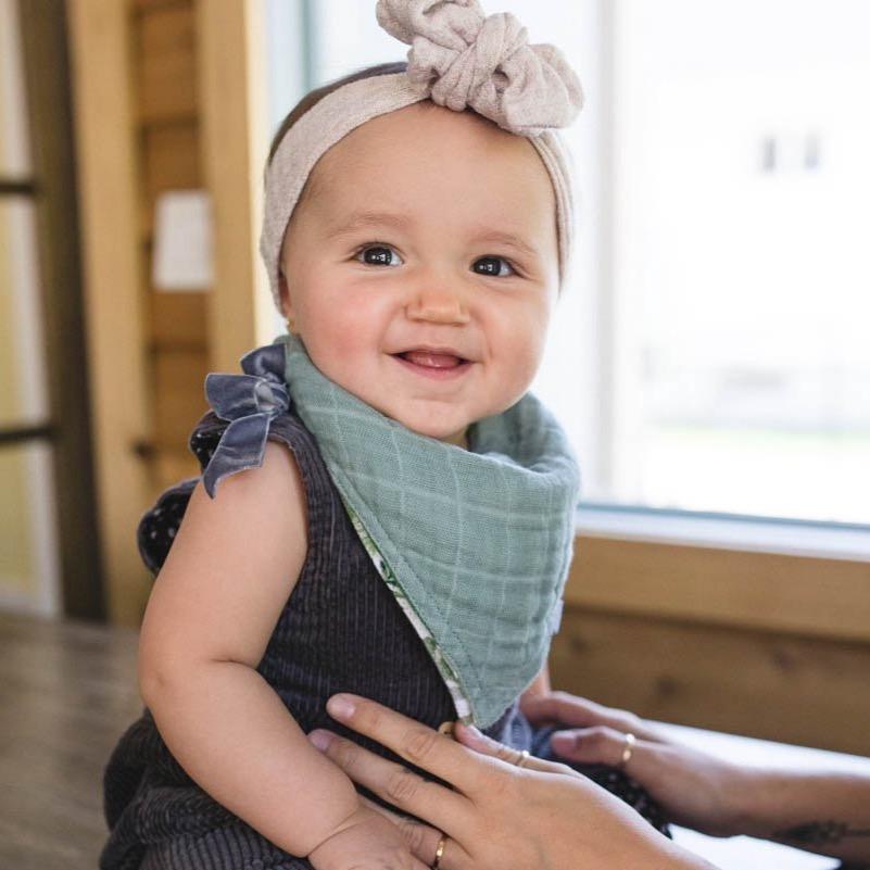 LITTLE UNICORN Accesorios bebé Babero reversible Bandana Muselina - Tropical Leaf UF0505