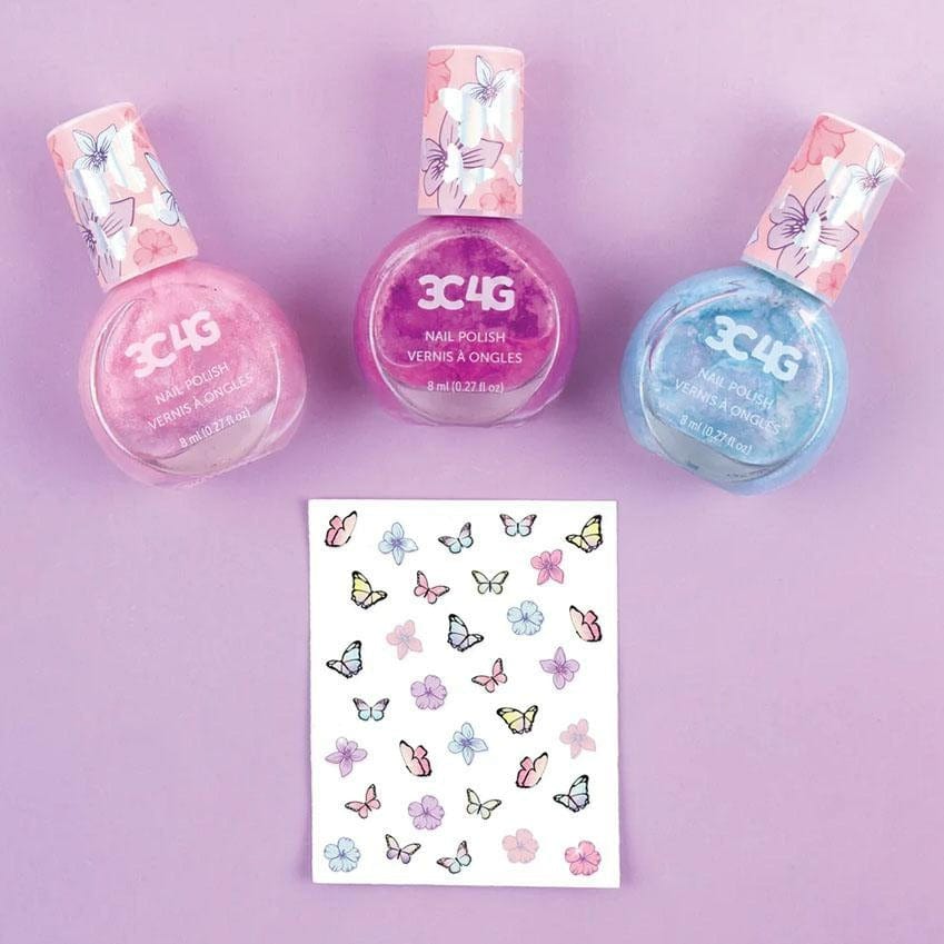 MAKE IT REAL Juegos de roles Trío de Esmaltes de Uñas de Mariposa MIR10043