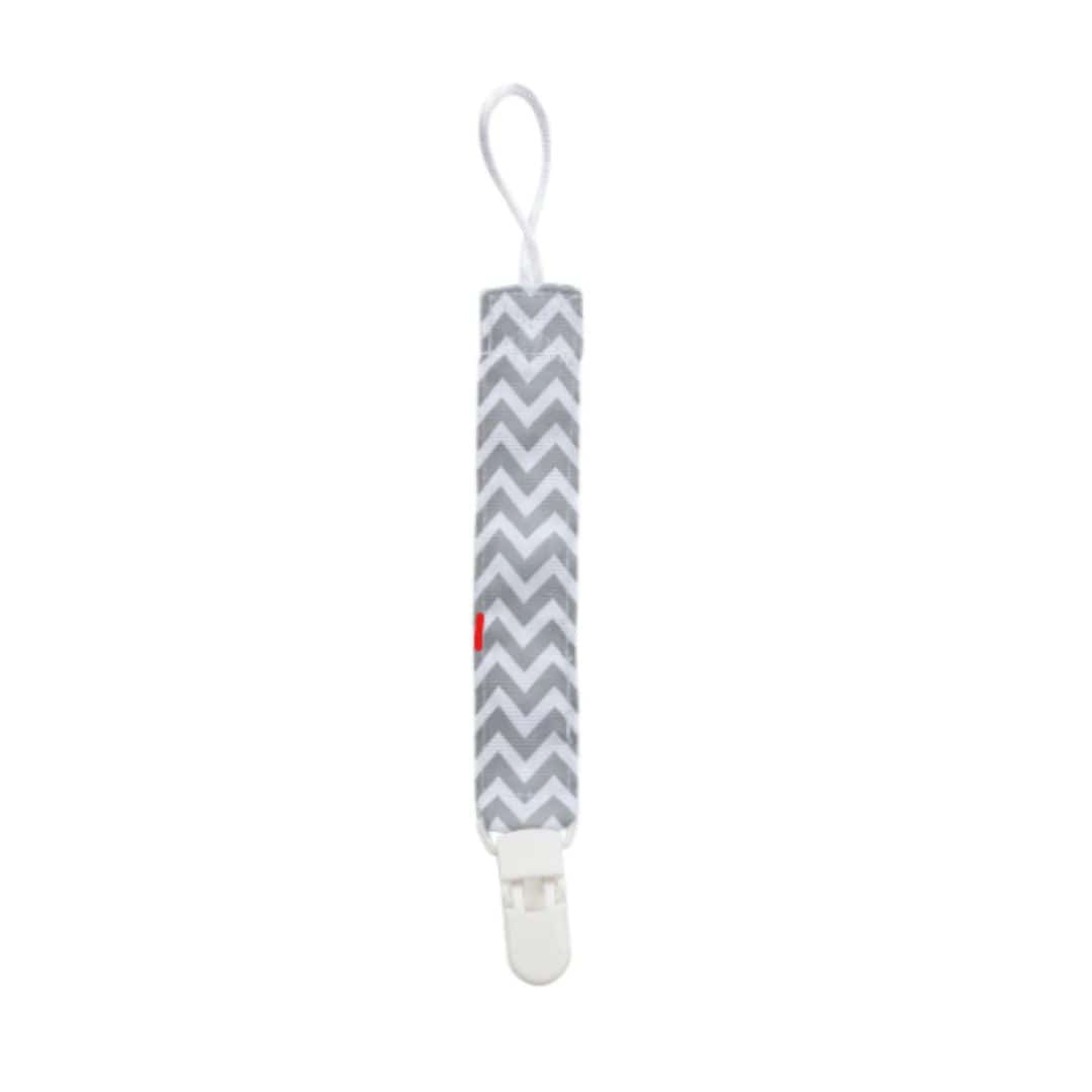 MEMIMA Accesorios bebé Porta chupete Chevron gris ME2036062U