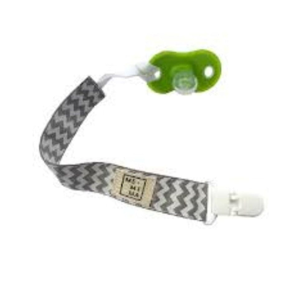 MEMIMA Accesorios bebé Porta chupete Chevron gris ME2036062U