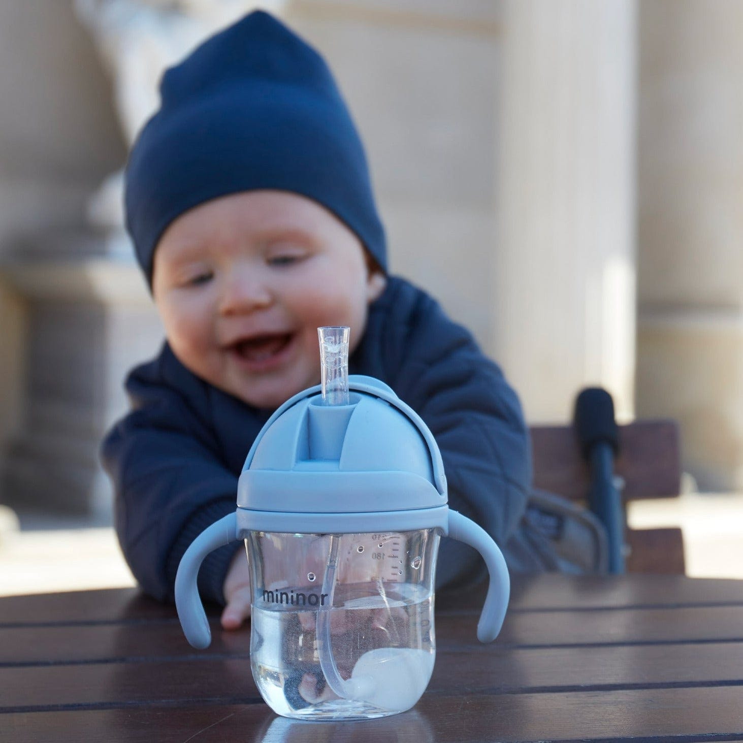 MININOR Alimentación Vaso Con Bombilla Mininor 220ml Azul MN143