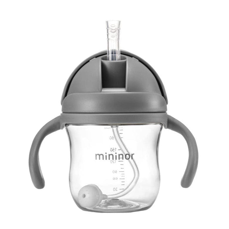 MININOR Alimentación Vaso Con Bombilla Mininor 220ml Gris MN141