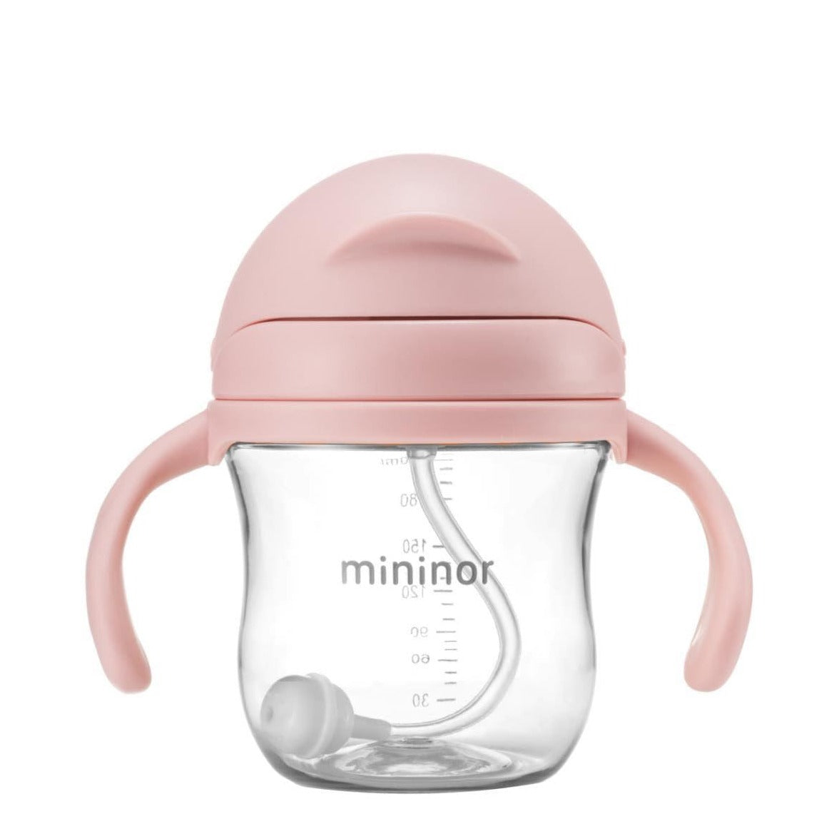 MININOR Alimentación Vaso Con Bombilla Mininor 220ml Rosado MN142
