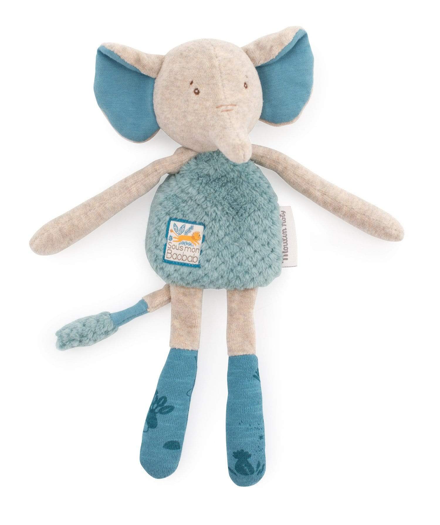 MOULIN ROTY Accesorios bebé Doudou Sonajero Elefante Baobab 669024