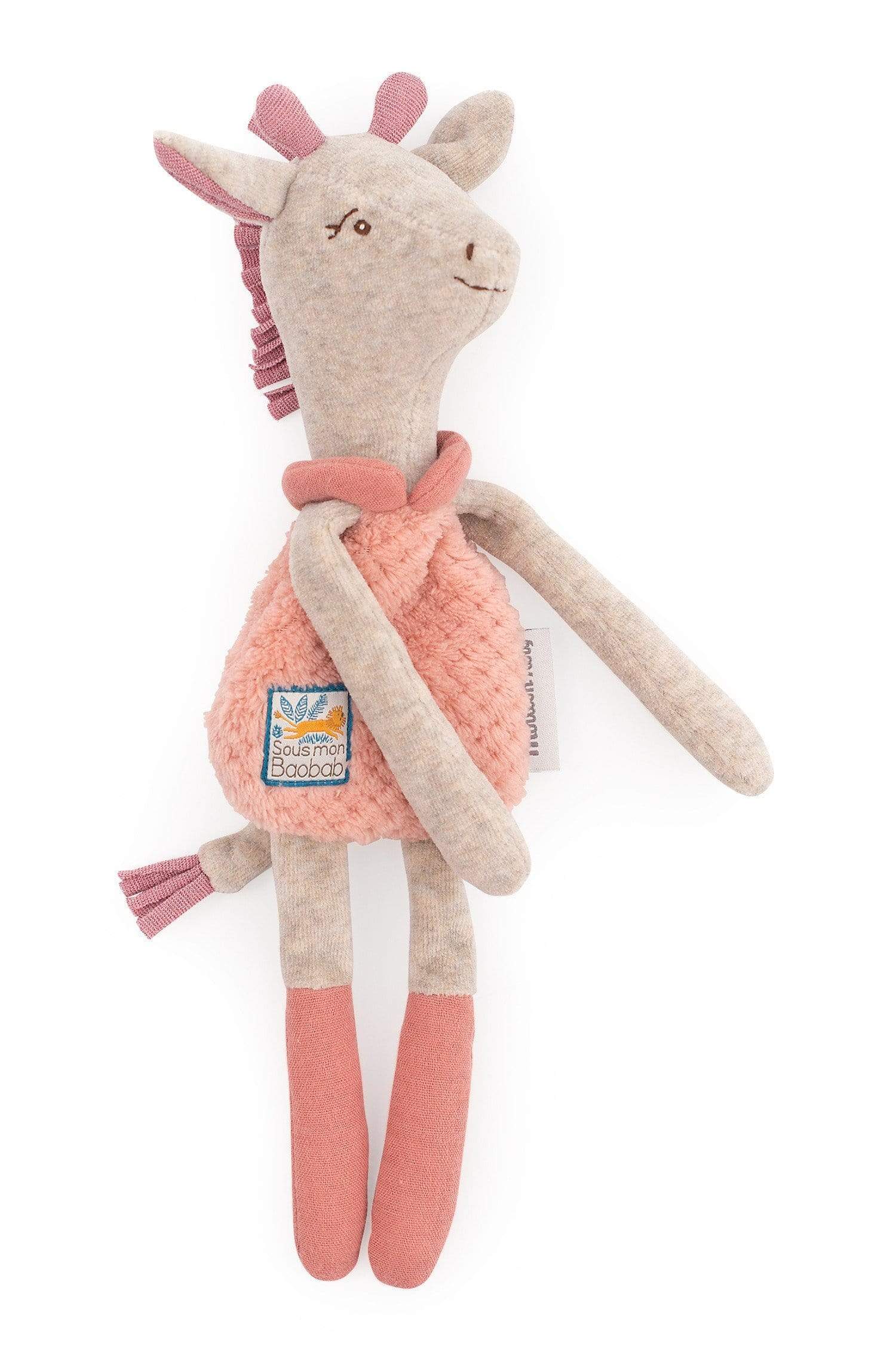 MOULIN ROTY Accesorios bebé Doudou Sonajero Jirafa Baobab 669025