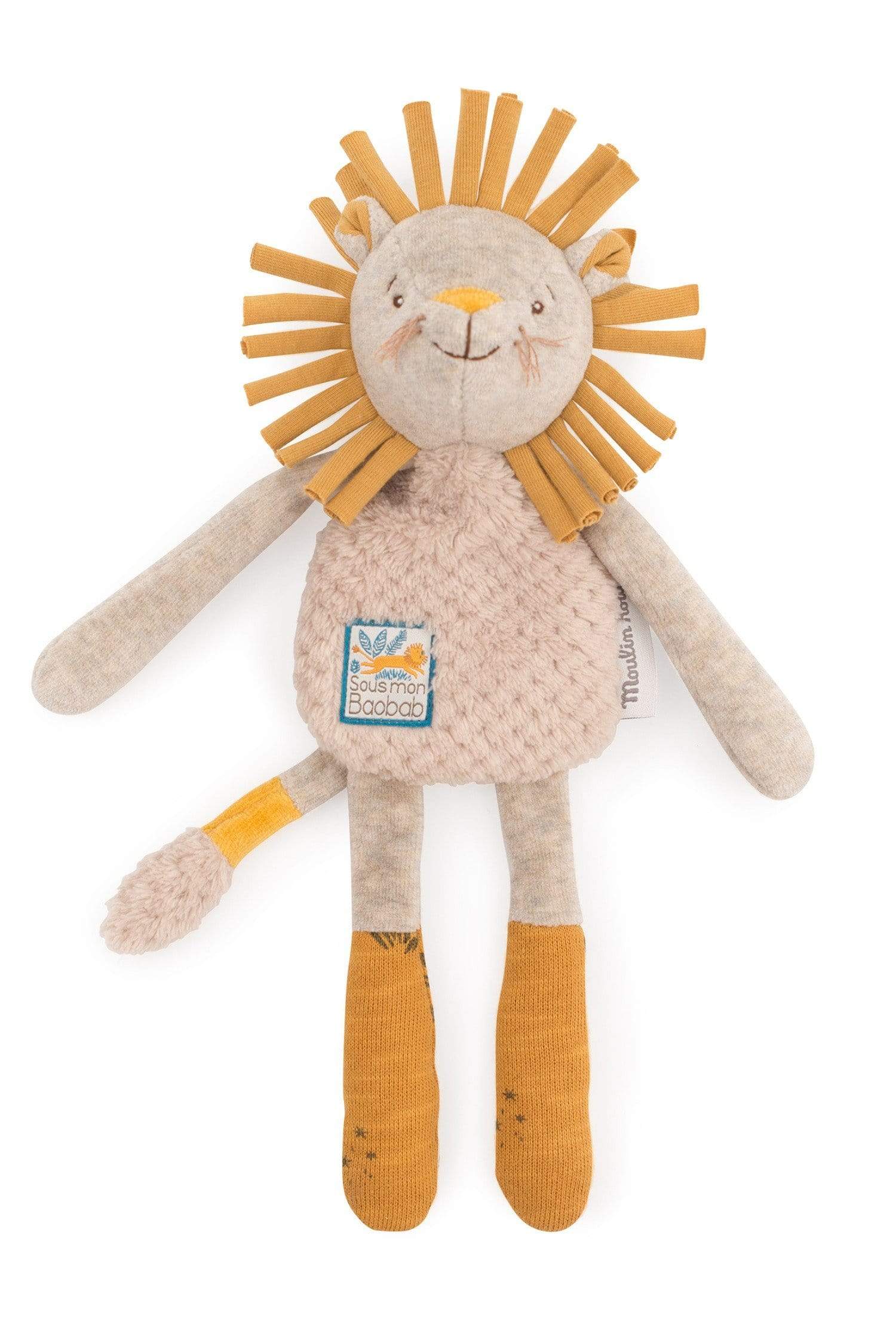 MOULIN ROTY Accesorios bebé Doudou Sonajero León Baobab 669023