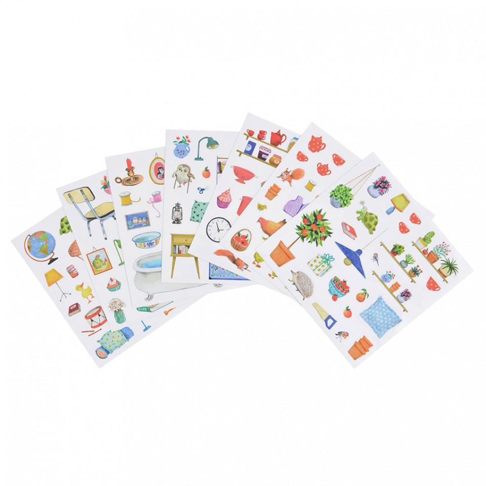 MOULIN ROTY Arte y Manualidades +3 Cuaderno de Pegatinas y actividades Le Grand Famille 632626