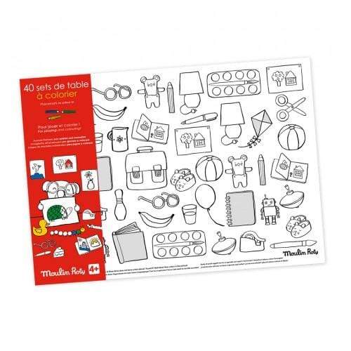 MOULIN ROTY Libro Actividades 40 individuales para colorear Popipop 661613
