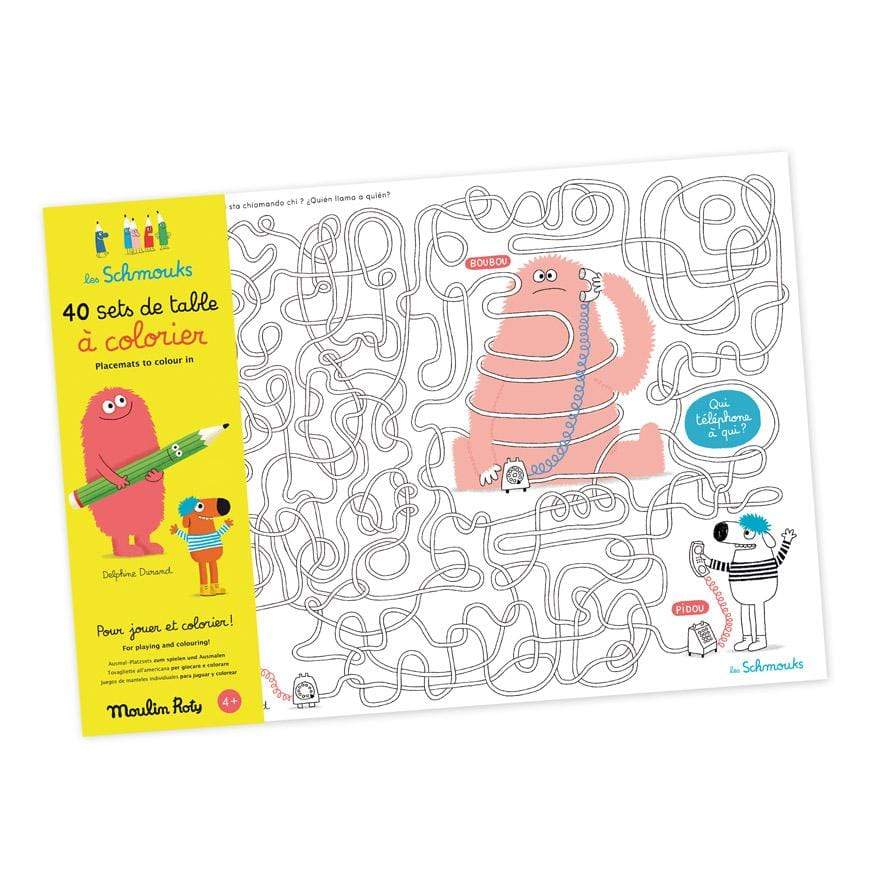 MOULIN ROTY Libros 40 individuales para colorear Schmouks 716606