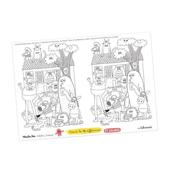 MOULIN ROTY Libros 40 individuales para colorear Schmouks 716606