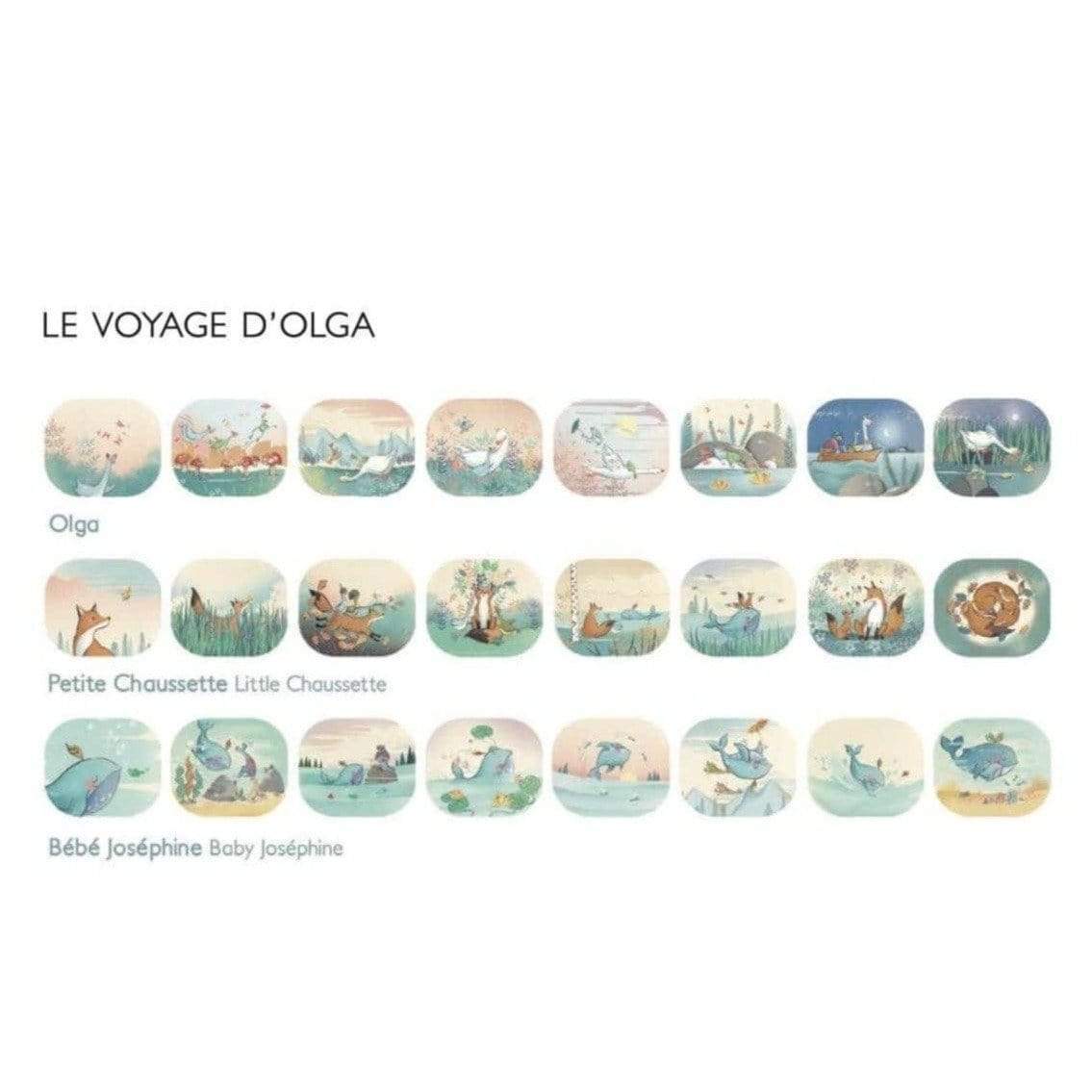 MOULIN ROTY Música y teatro Caja con 3 cuentos para linterna proyectora - El viaje de Olga 714368