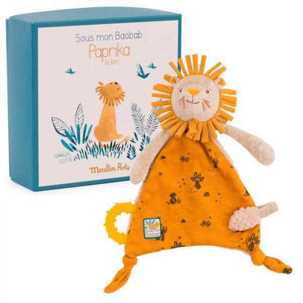 MOULIN ROTY Peluches Tuto Doudou Portachupete León - Baobab 669015