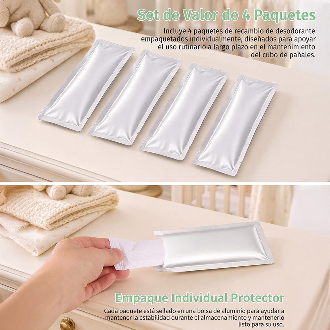 Desodorizante para Basurero Contenedor de Pañales 4 Packs - Momcozy