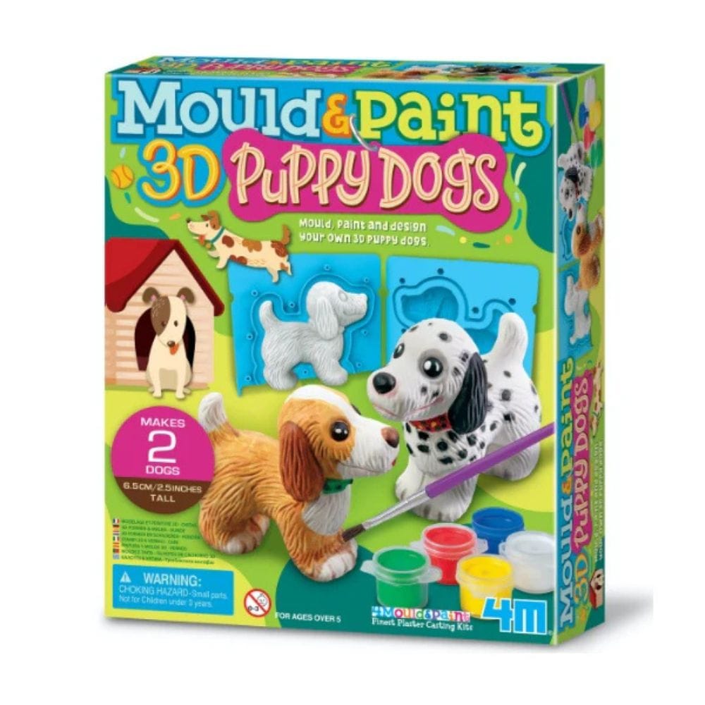 4M Arte / Manualidades Kit de manualidades Moldea Pinta Cachorros 3D - 4M 00-04784