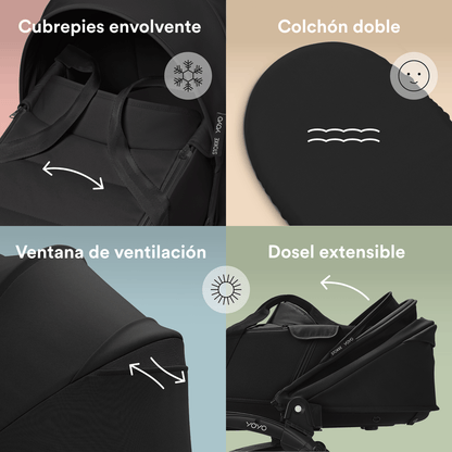 Moisés de Coche Ultracompacto YOYO³  Black - YOYO by Stokke