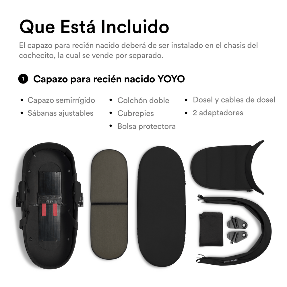 Moisés de Coche Ultracompacto YOYO³  Black - YOYO by Stokke