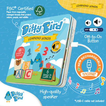 Libro Interactivo Musical Learning Songs - Ditty Bird