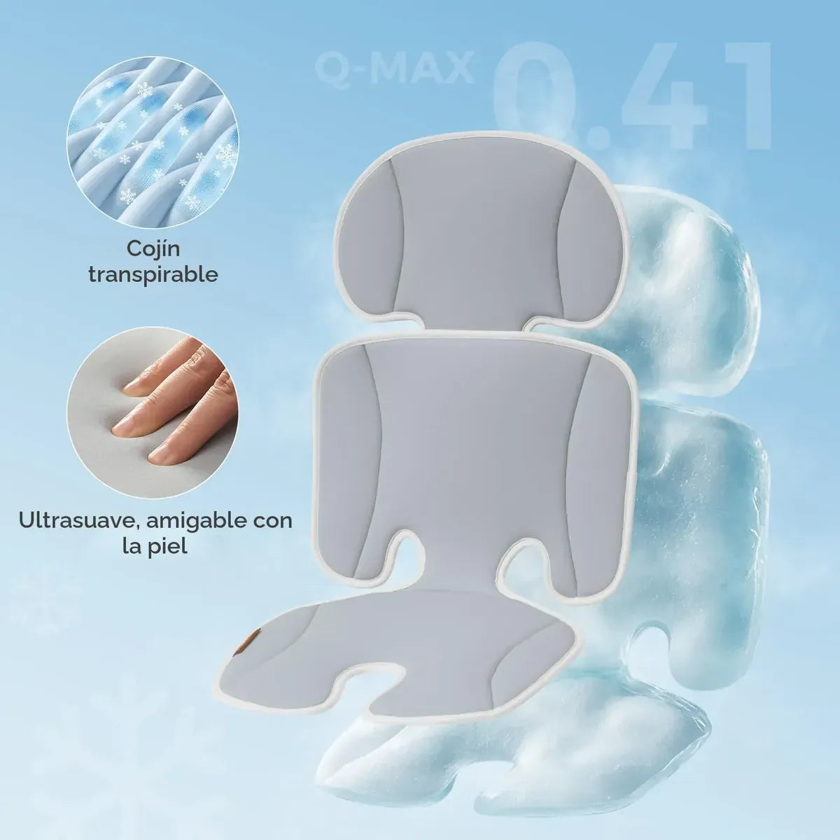 Pad Respirable para coches y silla de comer Gris - Momcozy