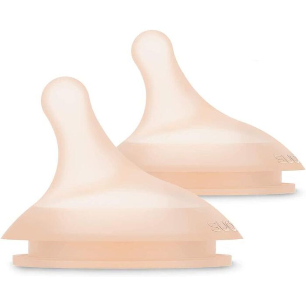 Pack de 2 Tetinas de silicona  para mamadera Zero Zero anticólico Talla A +0 meses - Suavinex