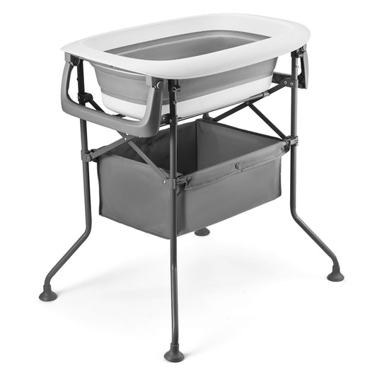Bañera multifuncional con mudador BUBBLY 5 en 1 Gris - Kinderkraf