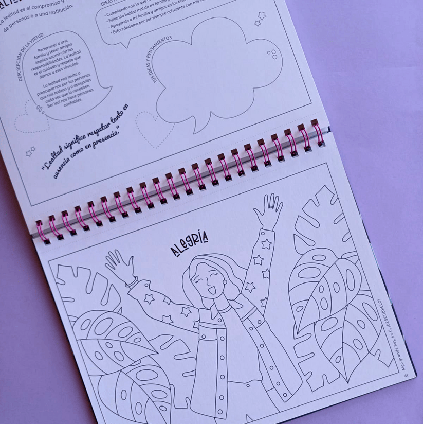 Almacolor Libros para pintar Libro de virtudes para pintar Algo grande hay en ti ¡descúbrelo! - Almacolor 978-956-420-886-2
