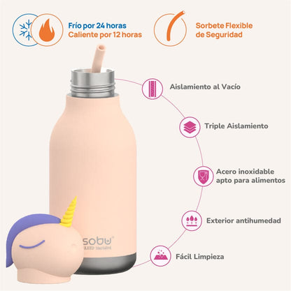 Asobu Alimentación Botella Térmica Bestie Unicornio - Asobu SBV44UN