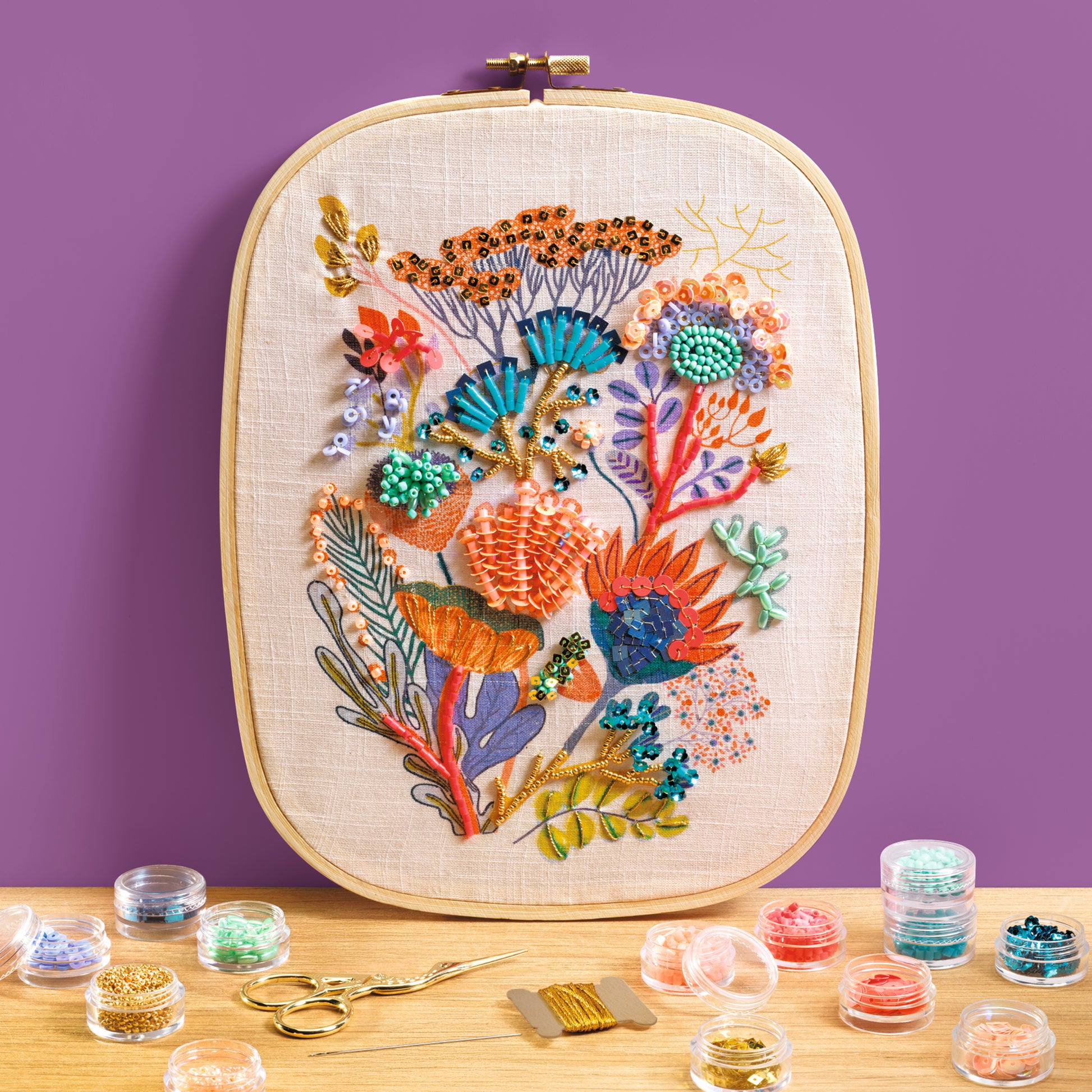 Atelier Grands Augustins Arte / Manualidades Set de Bordado con Mostacillas Atelier 58 -Atelier Grands Augustins GA10058