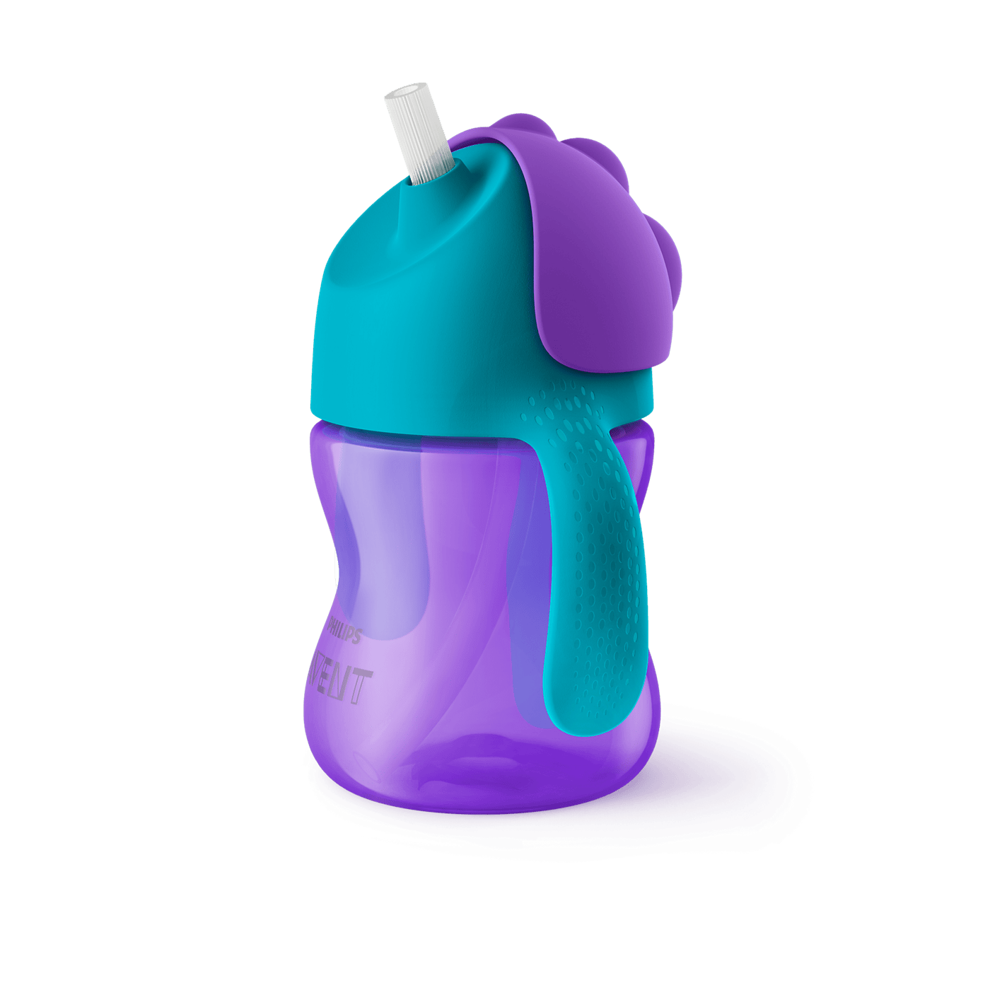 Avent Alimentación Vaso con bombilla y asas morado 200ml - Avent SCF796/02